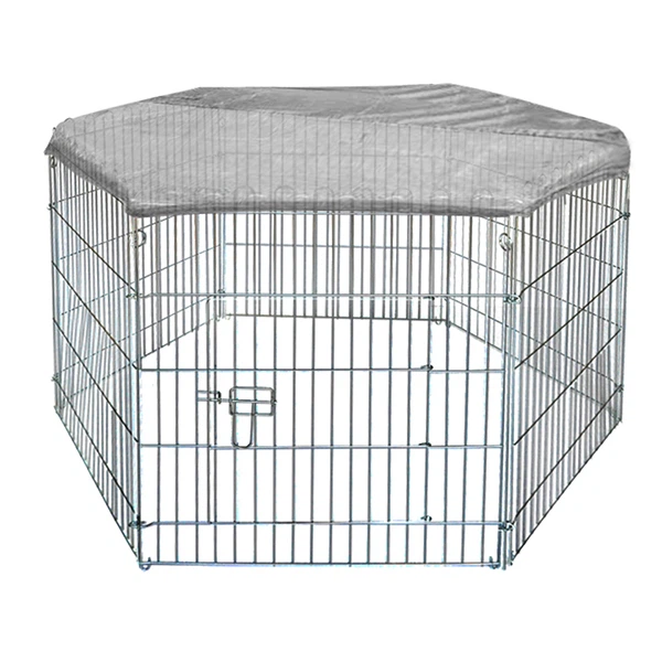 galvanized dog playpen 1